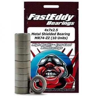 4x7x2.5 Metal Shielded Bearing MR74-ZZ (10 Units)