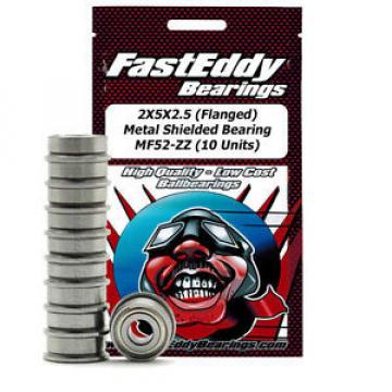 2X5X2.5 (Flanged) Metal Shielded Bearing MF52-ZZ (10 Units)