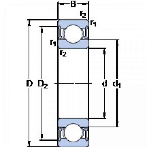 Подшипник 6206-2RZ SKF #1 image