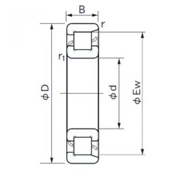 Подшипник NF 214 NACHI #1 image