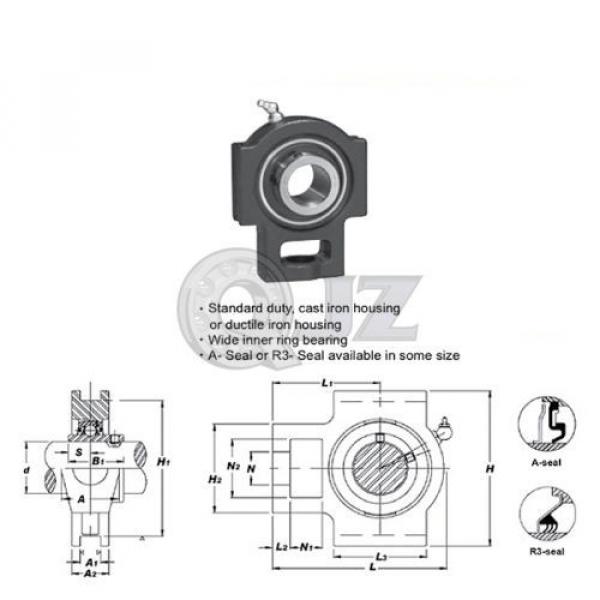 1 3/8 in Take Up Units Cast Iron UCT207-22 Mounted Bearing UC207-22 + T207 #2 image