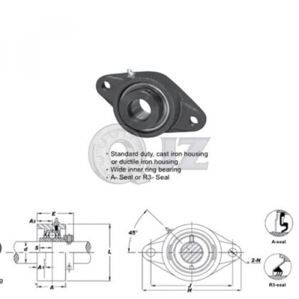 3/4 in 2-Bolts Flange Units Cast Iron HCFL204-12 Mounted Bearing HC204-12+FL204 #2 image